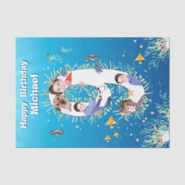 ビッグ9th Under The Sea誕生日写真コラージュ 薄葉紙