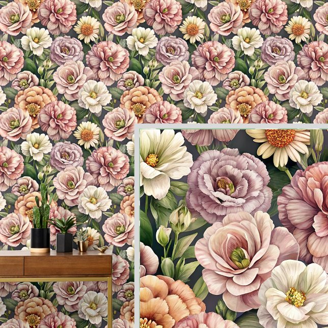 ビッグ&はっきりしたビューティフルピンクマウベオレンジホワイト 壁紙 (クリエイターアップロード済み)