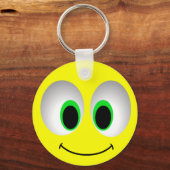 ビッグ・アイズ顔 キーホルダー (正面)