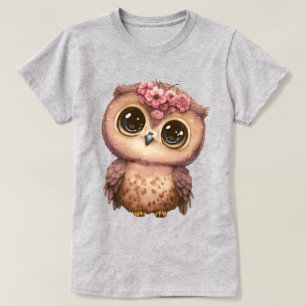 ビッグ・アイドフクロウ・グラフィック Tシャツ