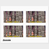 ビッグ・アイランド・ハワイのティキ・トライバル会議 長方形シール (シート)