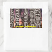 ビッグ・アイランド・ハワイのティキ・トライバル会議 長方形シール (バッグ)