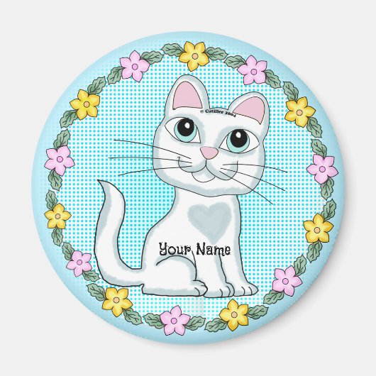 ビッグ・アイ・キッテン猫 マグネット (正面)