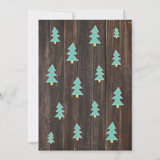 ビッグ・アドベンチャー素朴な山のフォークアートの赤ちゃんシャワー 招待状 (裏面)