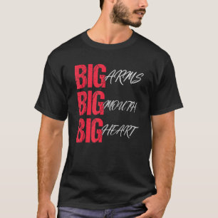 ビッグ・アームズビッグ・マウス大ハート装備男性と女性 Tシャツ