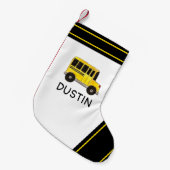 ビッグ・イエロースクールバスの運転手の輸送 スモールクリスマスストッキング (正面 (吊り時))