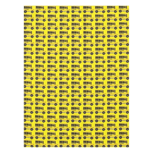 ビッグ・イエロースクールバスの運転者教育教室 テーブルクロス (正面)