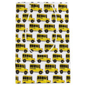 ビッグ・イエロースクールバス先生運転者教育 ミディアムペーパーバッグ (正面)