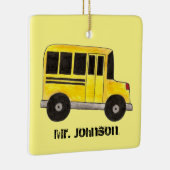 ビッグ・イエロー・スクールバス・ドライバー先生教育 セラミックオーナメント (右)