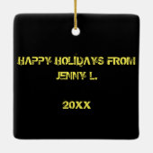 ビッグ・イエロー・スクールバス・ドライバー先生教育 セラミックオーナメント (裏面)