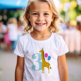 ビッグ・イヤー・バースデーパーティー・キリン Tシャツ