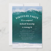 ビッグ・ウェーブ・ガイズのサプライズ・バースデーパーティーの招待状 招待状 (正面)