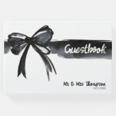 ビッグ・ウォーター・カラー・ボウズ・ブラックとホワイトモダンズ結婚 ゲストブック (正面)