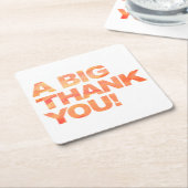 ビッグ・オレンジ・サンキュー スクエアペーパーコースター (アングル)