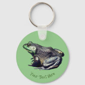 ビッグ・オールド・ブルガエルパーソナライズされた動物 キーホルダー (正面)