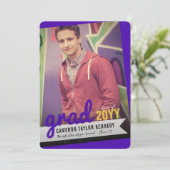 ビッグ・グラッド・スクライブズモダン写真卒業パーティー 招待状 (スタンド正面)