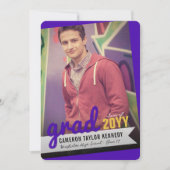 ビッグ・グラッド・スクライブズモダン写真卒業パーティー 招待状 (正面)