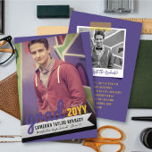 ビッグ・グラッド・スクライブズモダン写真卒業パーティー 招待状