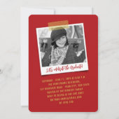 ビッグ・グラッド・スクライブズモダン写真卒業パーティー 招待状 (裏面)