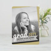 ビッグ・グラッド・スクライブズモダン写真卒業パーティー 招待状 (スタンド正面)