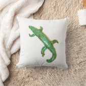 ビッグ・グリーン・トカゲ枕 クッション (ブランケット)