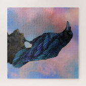 ビッグ・コモン・レイブン – ミグン絵画ズ・バードコレクション ジグソーパズル (横)