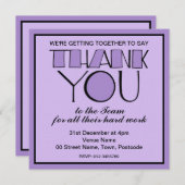 ビッグ·サンキュー·パープルありがとうチーム·招待状 招待状 (正面/裏面)