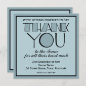 ビッグ·サンキュー·ブルーサンキュー·チーム·招待状 招待状 (正面/裏面)