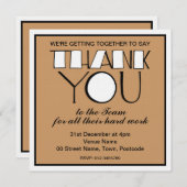 ビッグ·サンキュー·ホワイト·サンキュー·チーム·招待状 招待状 (正面/裏面)