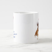ビッグ·サンタハット犬 ジャンボコーヒーマグカップ (正面)