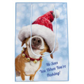 ビッグ·サンタハット犬 ミディアムペーパーバッグ (裏面)