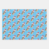 ビッグ·サンタハット犬 ラッピングペーパーシート (正面2)