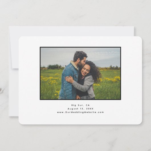 ビッグ・サー・ウェディング セーブ・ザ・デート 写真招待状 招待状 (裏面)