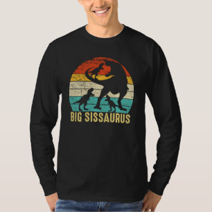 ビッグ・シサウルスTレックスビッグ・シスター恐竜マッチングF Tシャツ