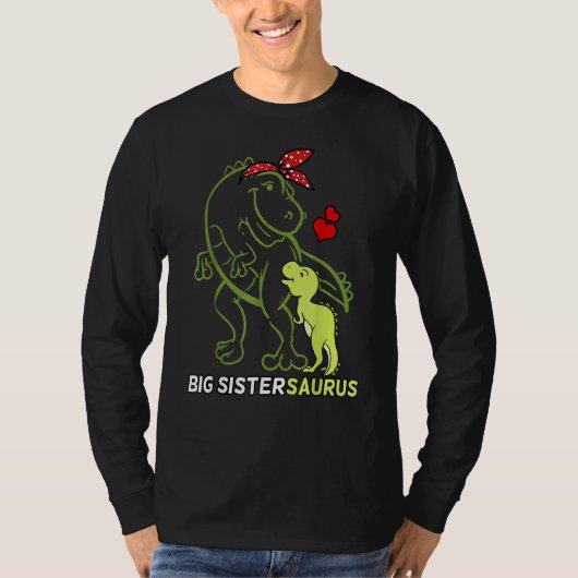 ビッグ・シスタザウルス姉妹恐竜ベビー母の日 Tシャツ (正面)