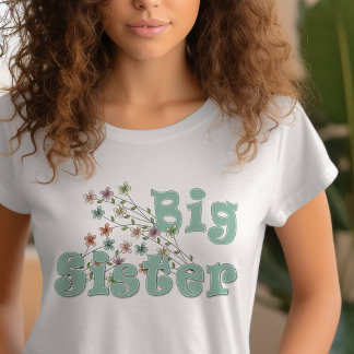 ビッグ・シスターリトル優美パステルフラワーズ Tシャツ