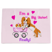 ビッグ・シスター・カバリエ・キング・チャールズスパニエル犬ついに！ ラージペーパーバッグ (正面)