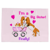 ビッグ・シスター・カバリエ・キング・チャールズスパニエル犬ついに！ ラージペーパーバッグ (裏面)