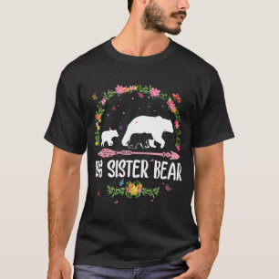 ビッグ・シスター・ベア・フラワーマッチング・ファミリー・ベア・マザー Tシャツ
