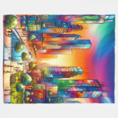 ビッグ・シティ フリースブランケット (正面(横))