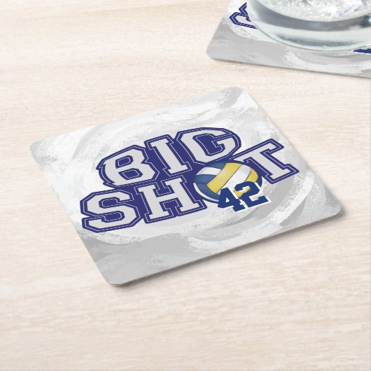 ビッグ・ショット・バレーボール スクエアペーパーコースター (アングル)