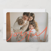 ビッグ・ジョイ・ホリデー・フォト・カード – 赤 カード (正面)