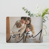 ビッグ・ジョイ・ホリデー・フォト・カード – 黒 カード (スタンド正面)