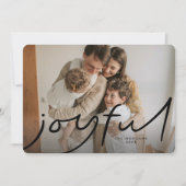 ビッグ・ジョイ・ホリデー・フォト・カード – 黒 カード (正面)