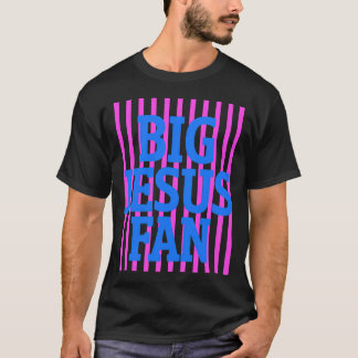 ビッグ・ジーザス・ファン ストライプ柄のプレッピー・スタイルのクリスチャン・ファッション Tシャツ