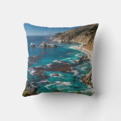 ビッグ·スール海岸線，西海岸，太平洋岸 クッション (裏面)