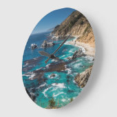 ビッグ·スール海岸線，西海岸，太平洋岸 ラージ壁時計 (傾斜)