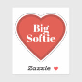 ビッグ ソフティ ハート - 共感できる気分ステッカー シール (シート)