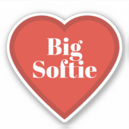 ビッグ ソフティ ハート - 共感できる気分ステッカー シール