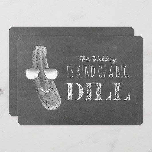 ビッグ・ディルのおもしろい花嫁の提案 招待状 (正面/裏面)